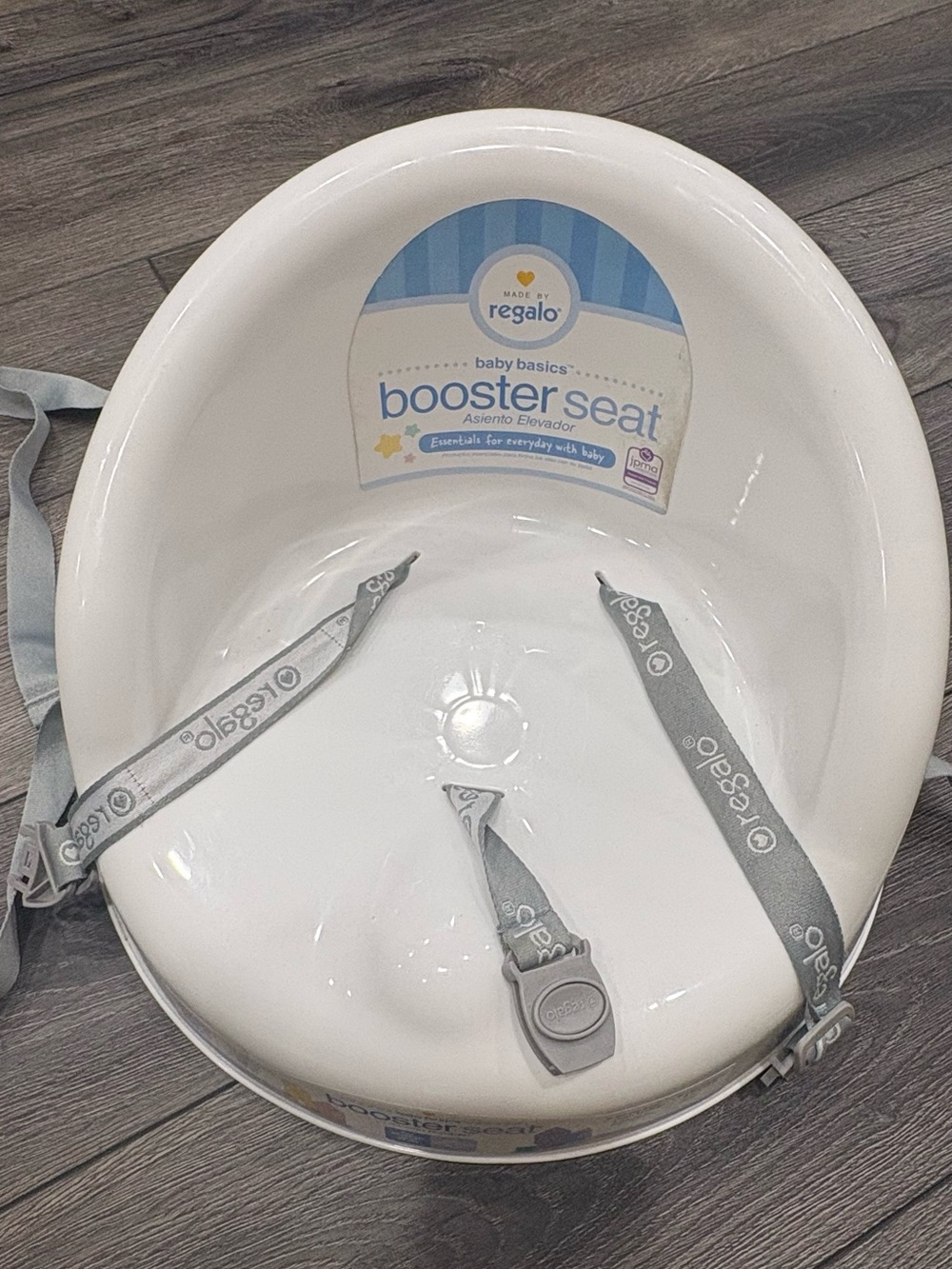 Regalo White Baby Booster Seat - Secure Kids Dining Seat